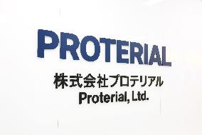 Proterial signboard and logo